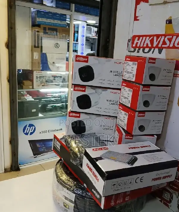 4 Channel CCTV Camera Kit With 4 Cameras- Dahua CCTV 2MP 