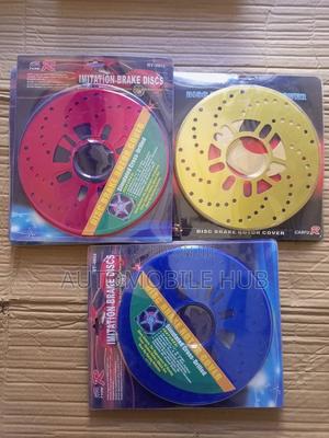 Silver Blue Red Car Universal Brake Disk 2pcs - thumbnail 2