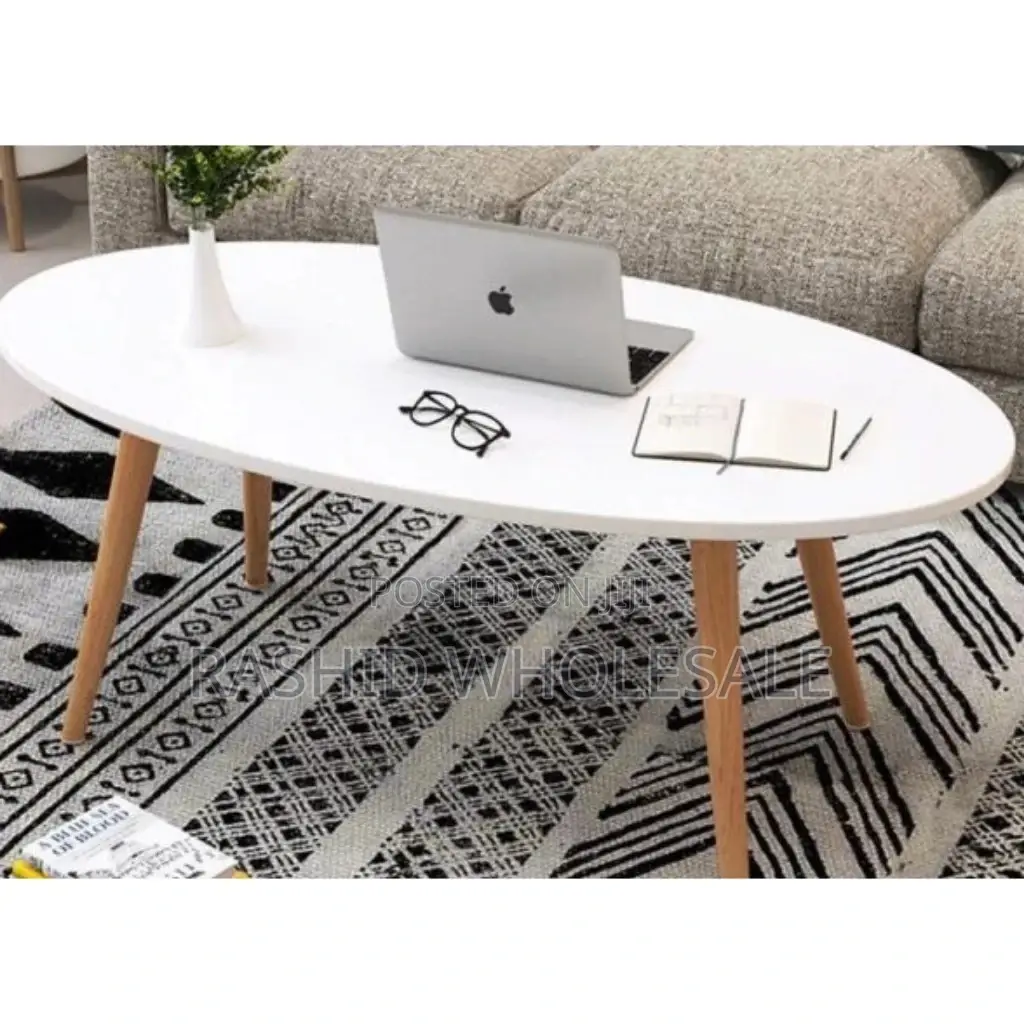 Modern White Shee Ovel Table