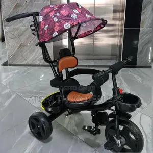 Tricycle With Canopy
Pushable Handle
 