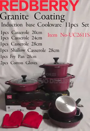 Redberry Range of Nonstick Cookware With Induction Base