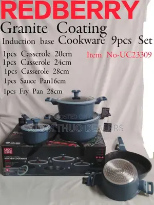 Redberry Range of Nonstick Cookware With Induction Base