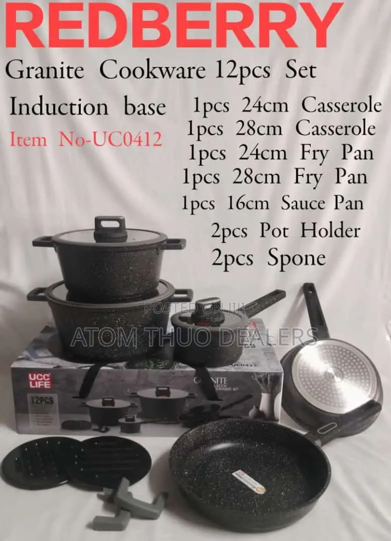 Redberry Range of Nonstick Cookware With Induction Base