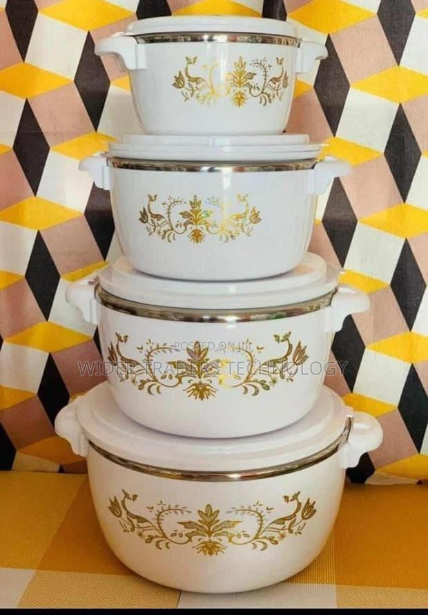 4 Casserole 4pcs Insulated Hotpots-Stainless Steel Inside.