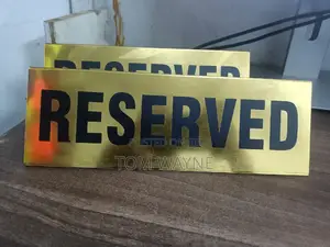 Reserved Table Sign in Golden Ciloez