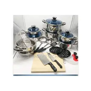 Marwa 30pcs Heavy Stainless Steel Cookware Set With Lids