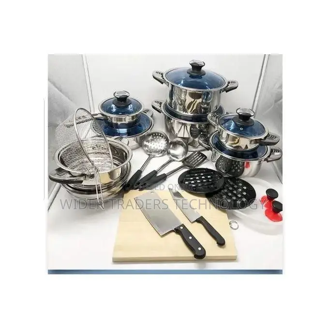 Marwa 30pcs Heavy Stainless Steel Cookware Set With Lids