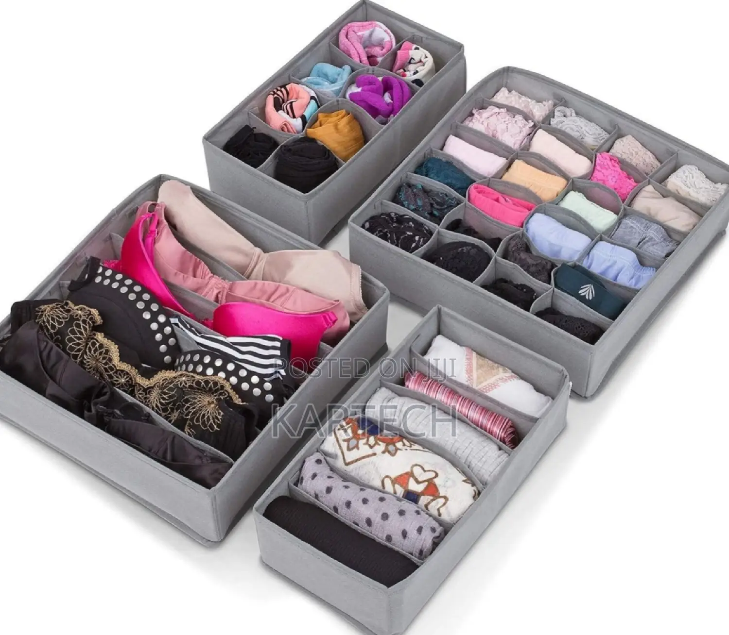 4 PCS Drawer Organizers Divider,Organizer and Storage Boxes