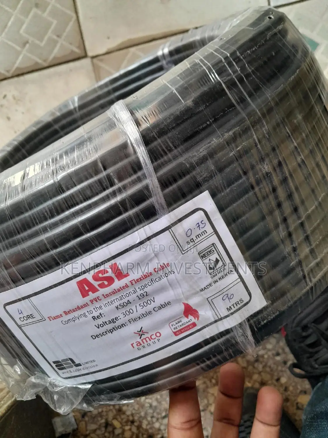 Asl Flex Cable 0.75mm 4 Core Flame Retardant Electric Cable