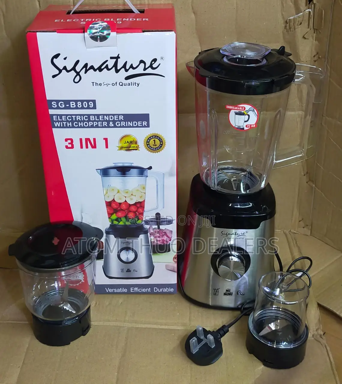 Signature 3 in 1 Blender With Grinder and Chopper 