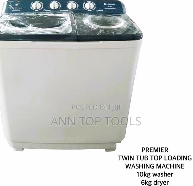 Premier Twin Tub Top Load Washing Machine 10kg Semi Auto - main view
