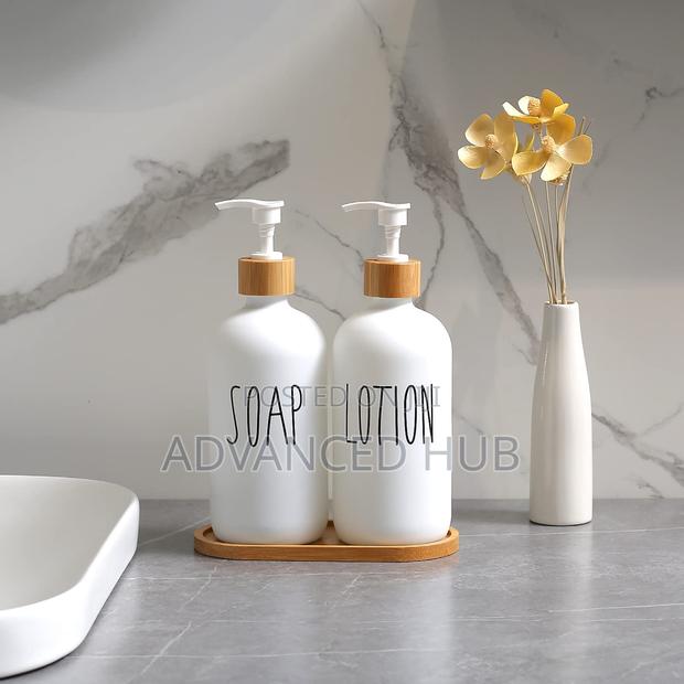 3 In1 -HANDS,DISHES - SOAP,LOTION Refillable Ceramic Set - thumbnail 2