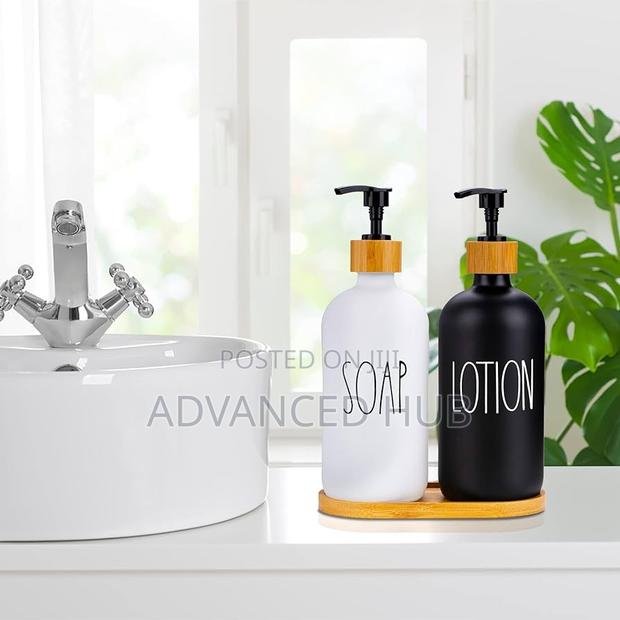 3 In1 -HANDS,DISHES - SOAP,LOTION Refillable Ceramic Set
