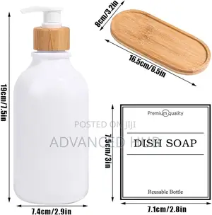 3 In1 -Hands,Dishes - Soap,Lotion Refillable Ceramic Set