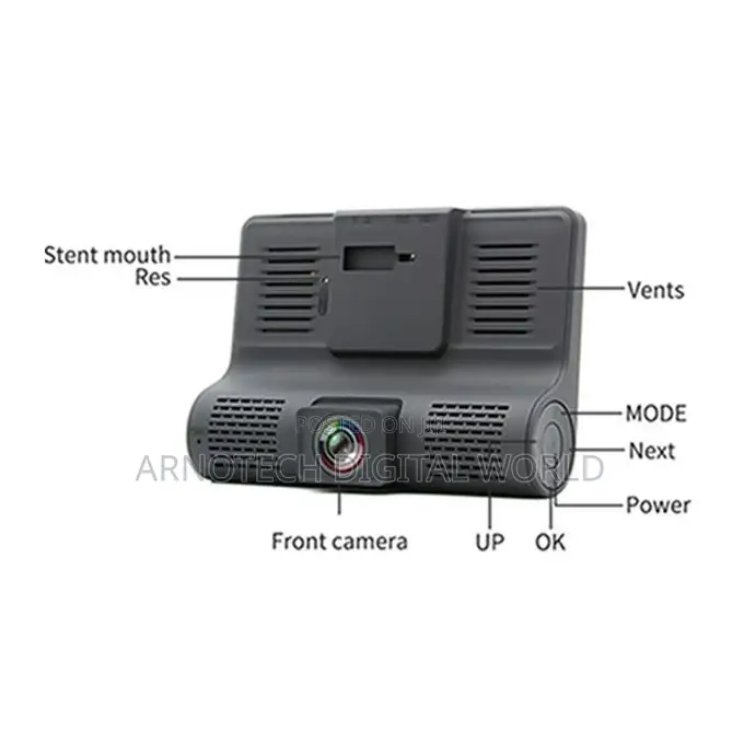 Car DVR 3 Cameras Lens 4.0 Inch Dash Camera Dual Lens With R
