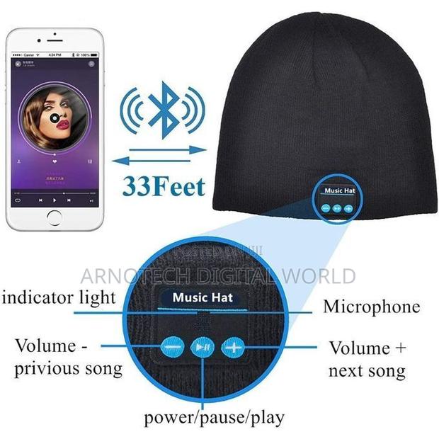 Bluetooth V5.0 Beanie Hats,Hand Free Wireless Headphone - thumbnail 3