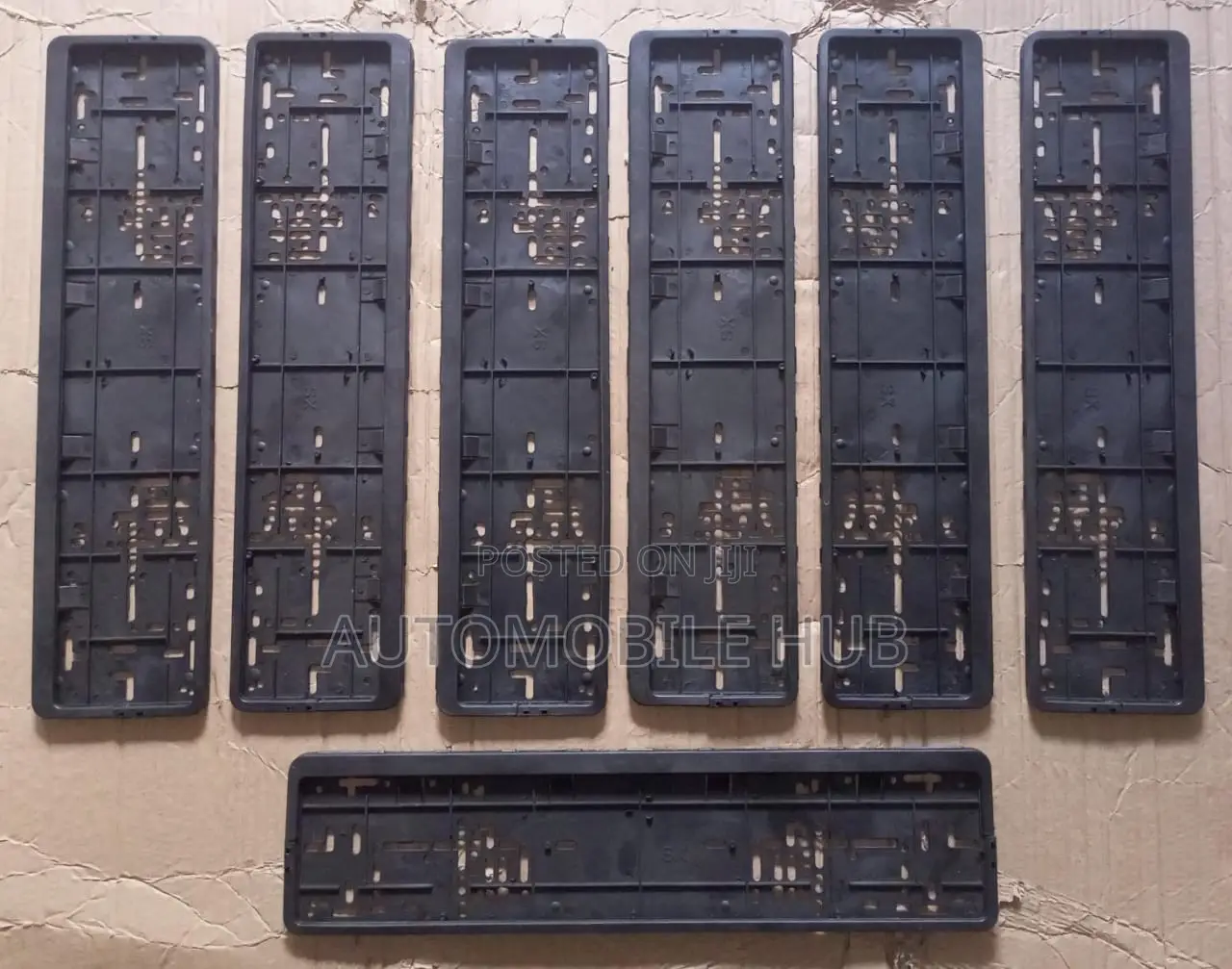 Rectangle Black Number Plate Holders Plastic Black Plates
