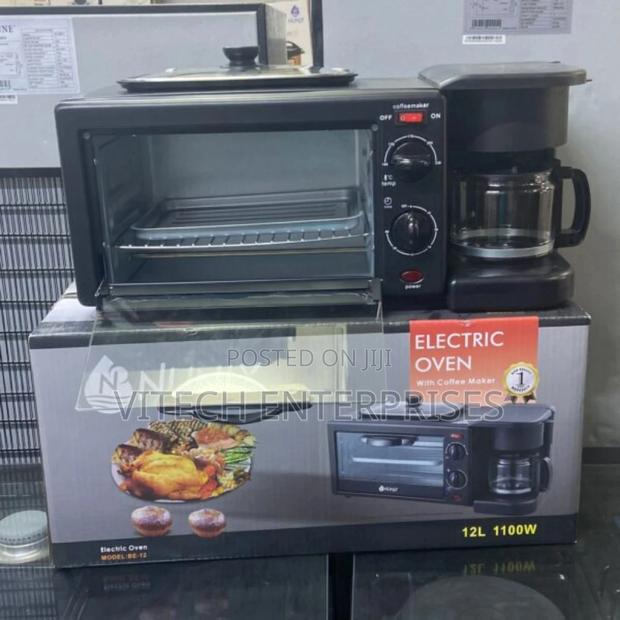 Nunix 3 in 1 Breakfast Maker; Toaster,Oven, Coffee Maker - main view