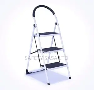 Heavy Duty Steel Reinforced Folding 3 Step Ladder Stool