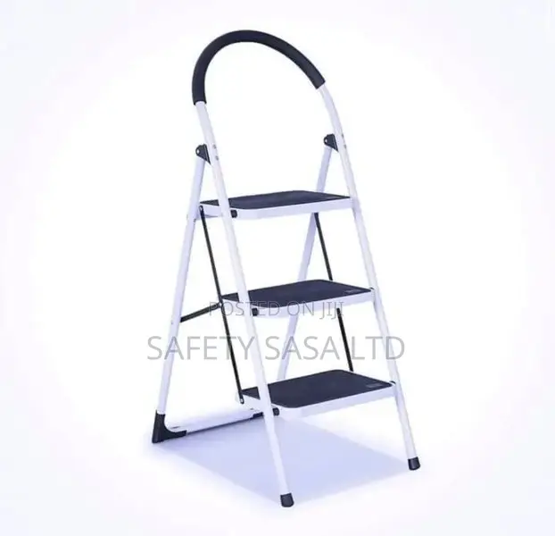 Heavy Duty Steel Reinforced Folding 3 Step Ladder Stool