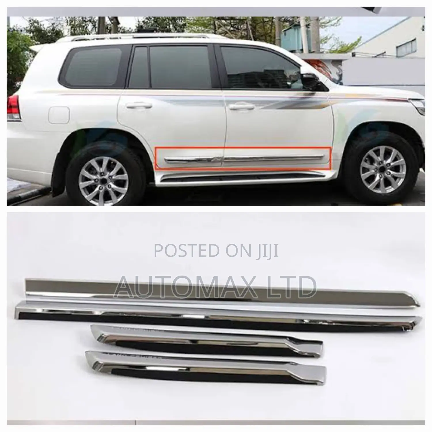 Toyota Land Cruiser LC200, Chrome Door Moulding Finishers,