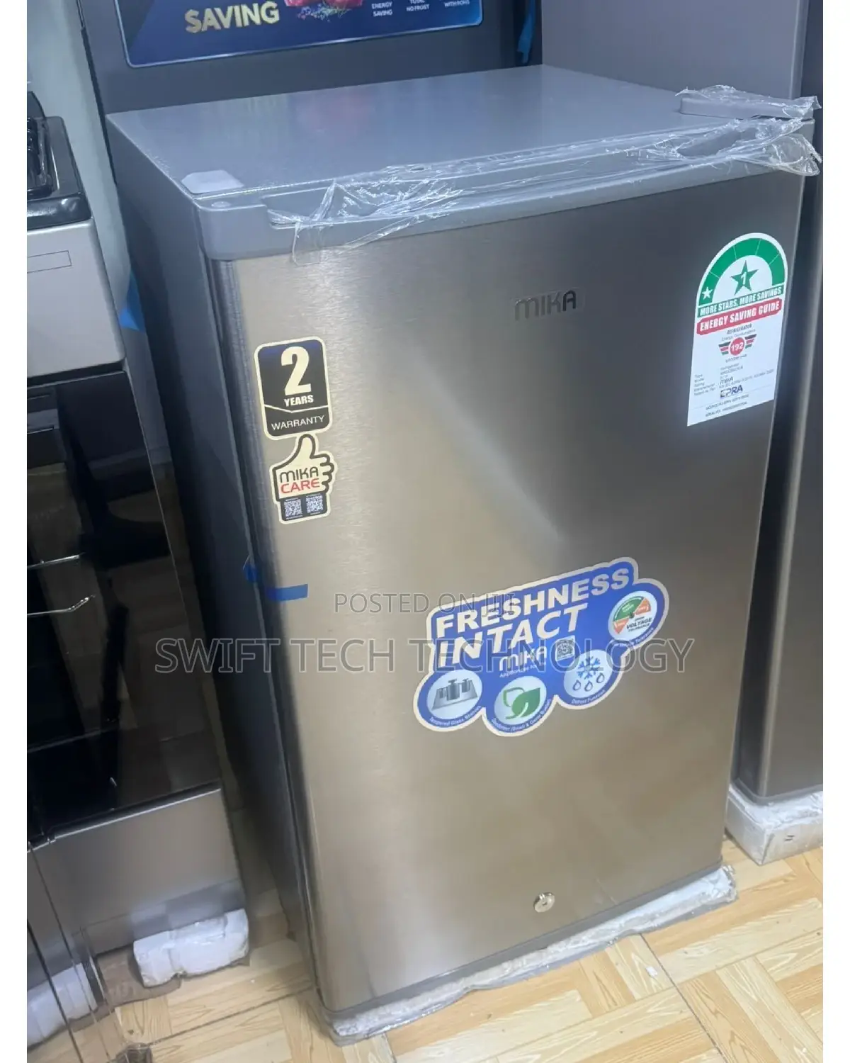 Mika Fridge, Mika Fridge Silver Mika Refrigerator