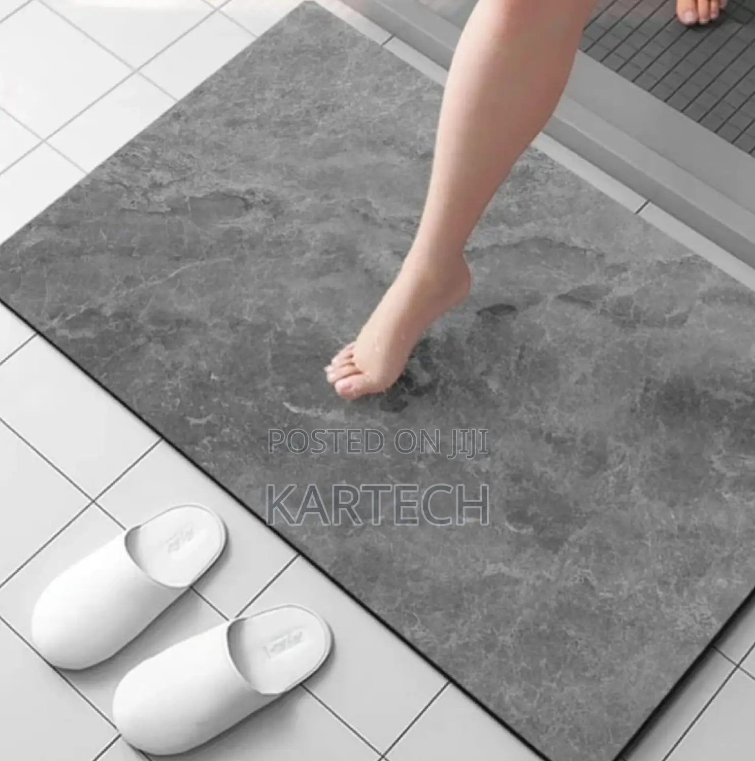 Marble-Like Antislip Absorbent Bathroom Mat