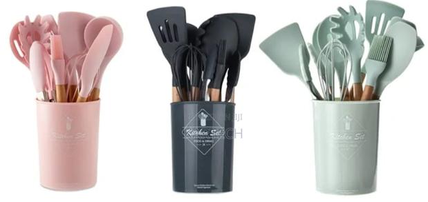 13pcs Silicone Utensil Set With Spoon Rest - main view