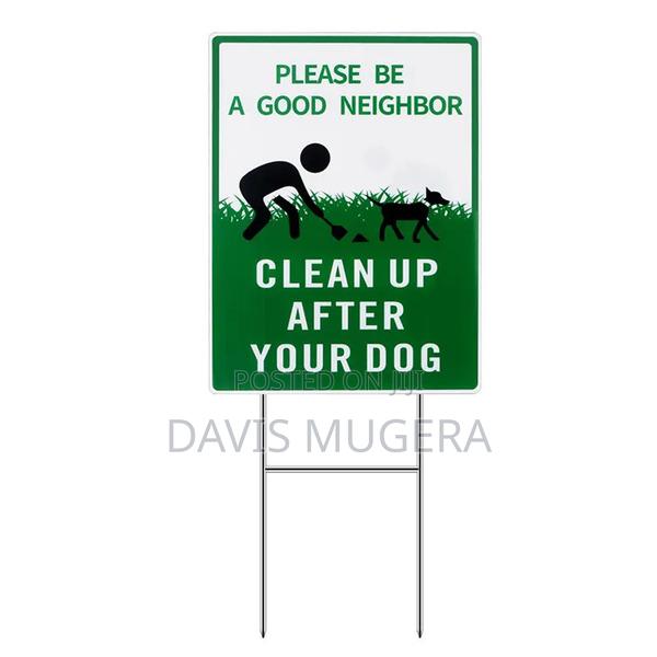 Please Clean Up After Your Dog Yard Sign - main view