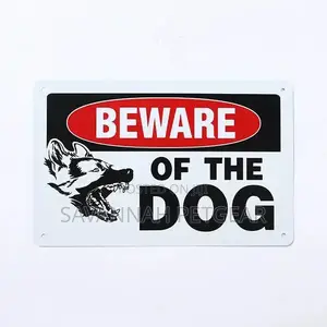 Beware of Dog Metal Sign