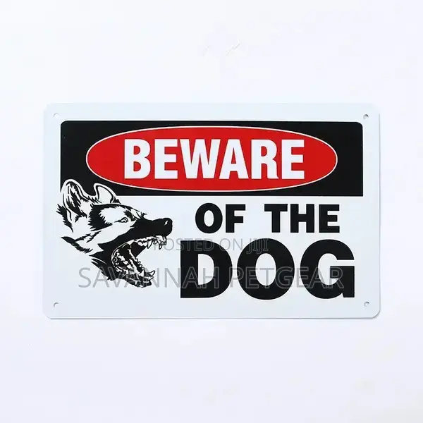 Beware of Dog Metal Sign