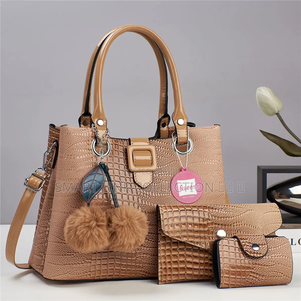 #2310 Box Croc 3in1 Handbag Set