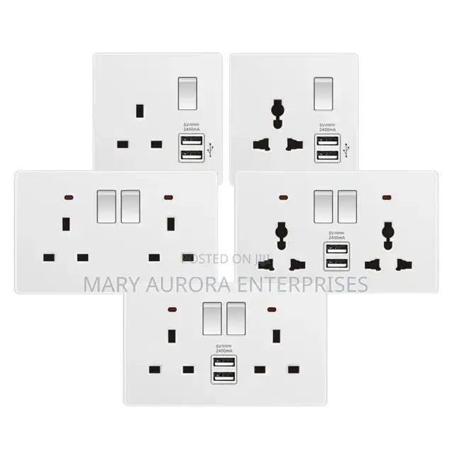 Universal Twin Socket With USB Ports