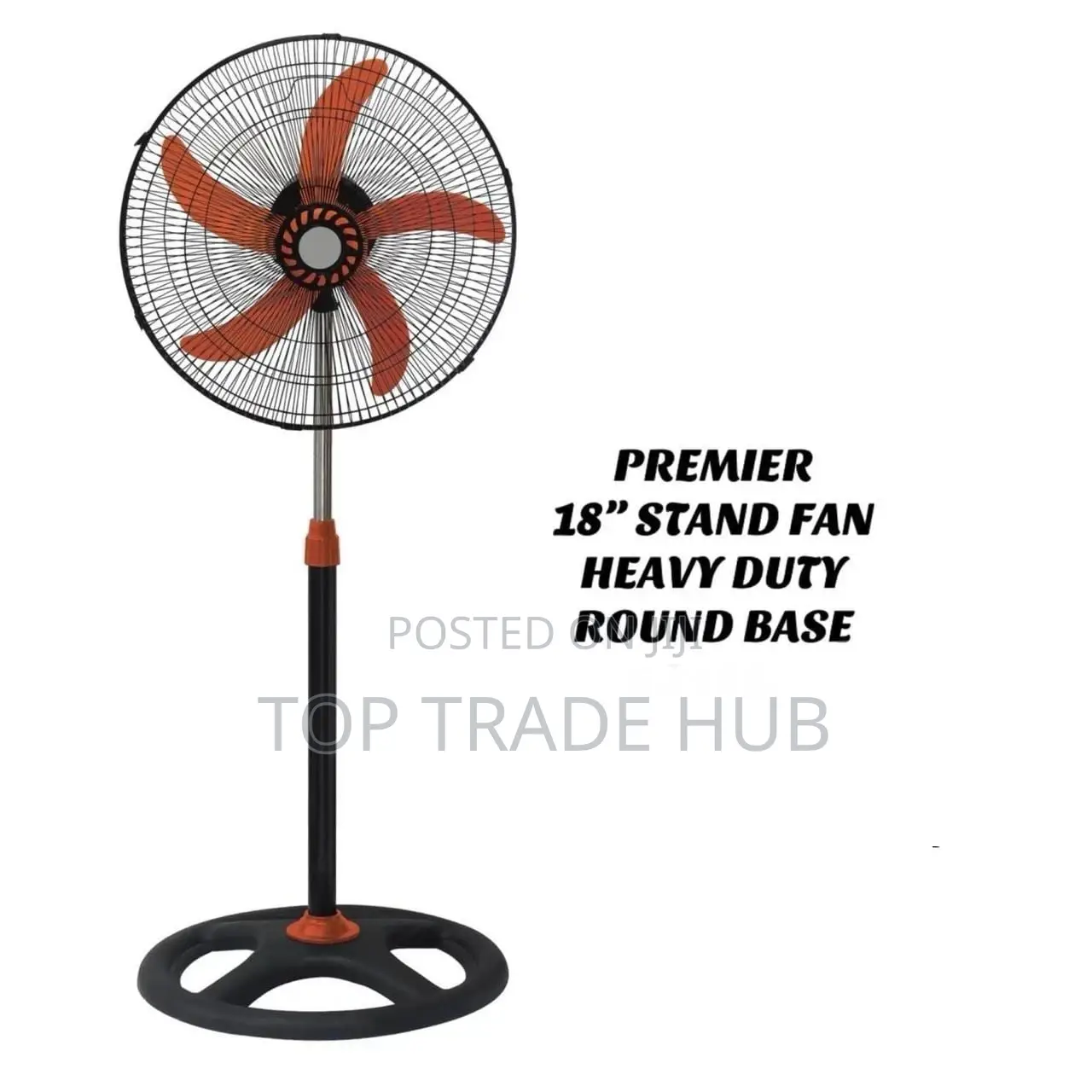 Premier 18inch Heavy-Duty Round Base Stand Fan