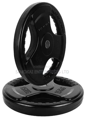 15kg Rubber Coated Standard Weight Plate (Tri-Grip)