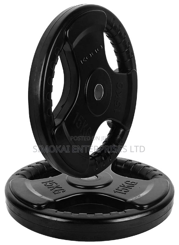 15kg Rubber Coated Standard Weight Plate (Tri-Grip)