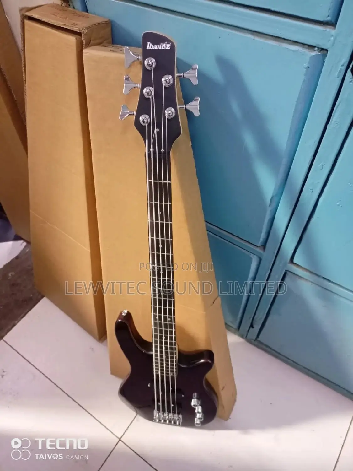 Maroon Bass Guitar
