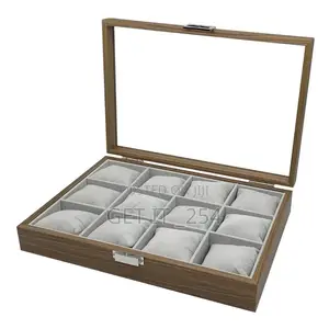 12pc Wooden Watch Organizer 
-Size 36*26*8cm