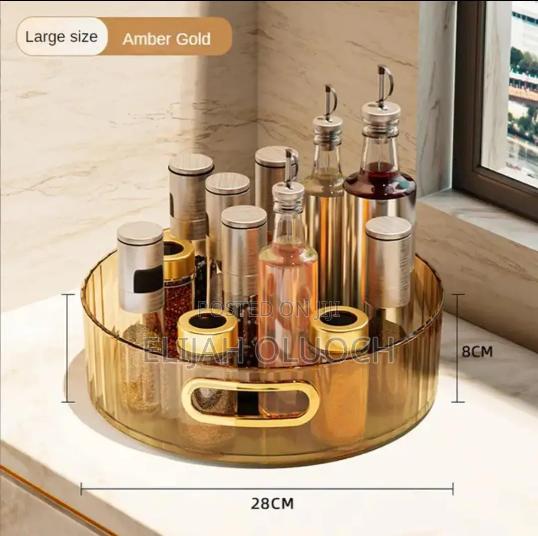 360 Rotating Nordic Tray Cosmetic/Spice Organizer*