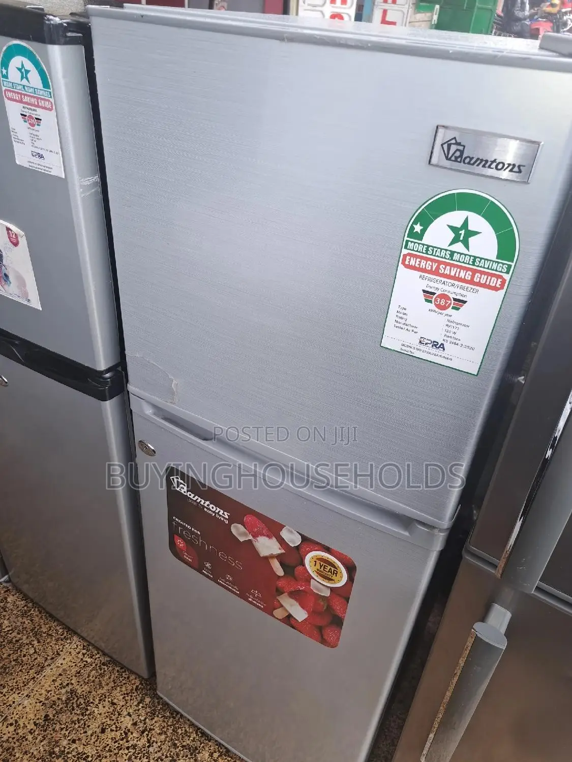 Ramtons 128L Two Door Fridge