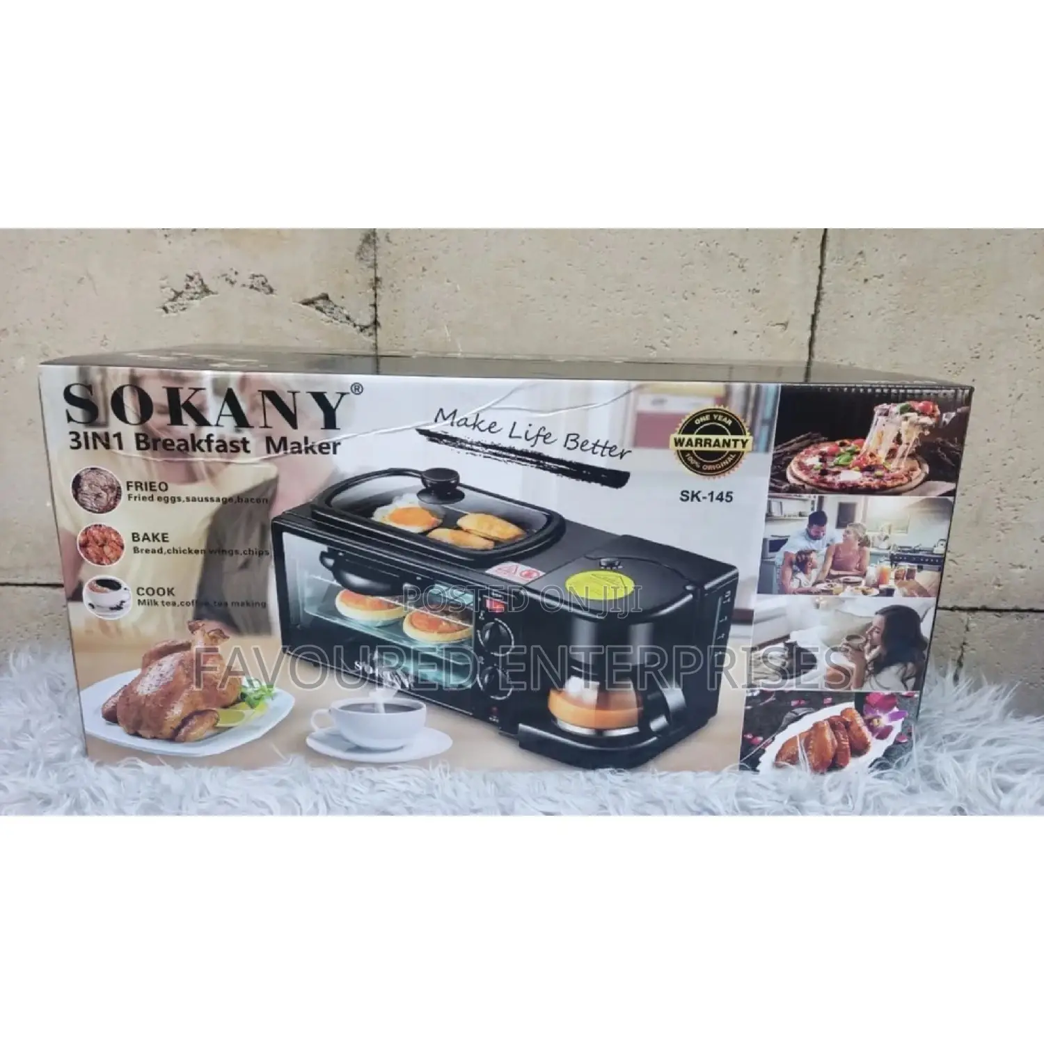 Sokany 3 in 1 Breakfast Oven, Grill and Coffee Maker