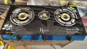 Roch Glass 3-Burner Automatic Gas Cooker - Glass