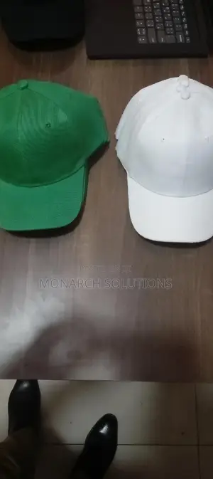 Plain Caps/ Green and White