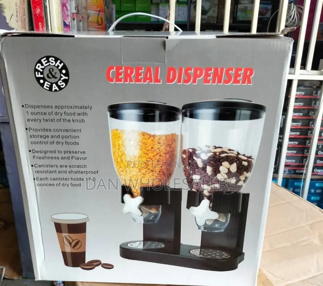 Cereal Dispenser Double - Black