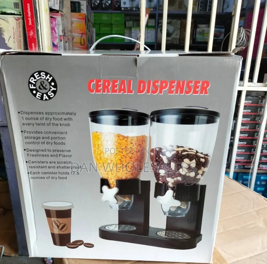 Cereal Dispenser Double - Black Quality