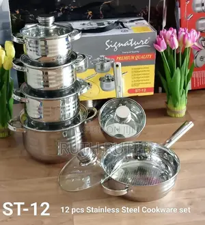 12 PCS Induction Base Stainless Steel Cookware Set