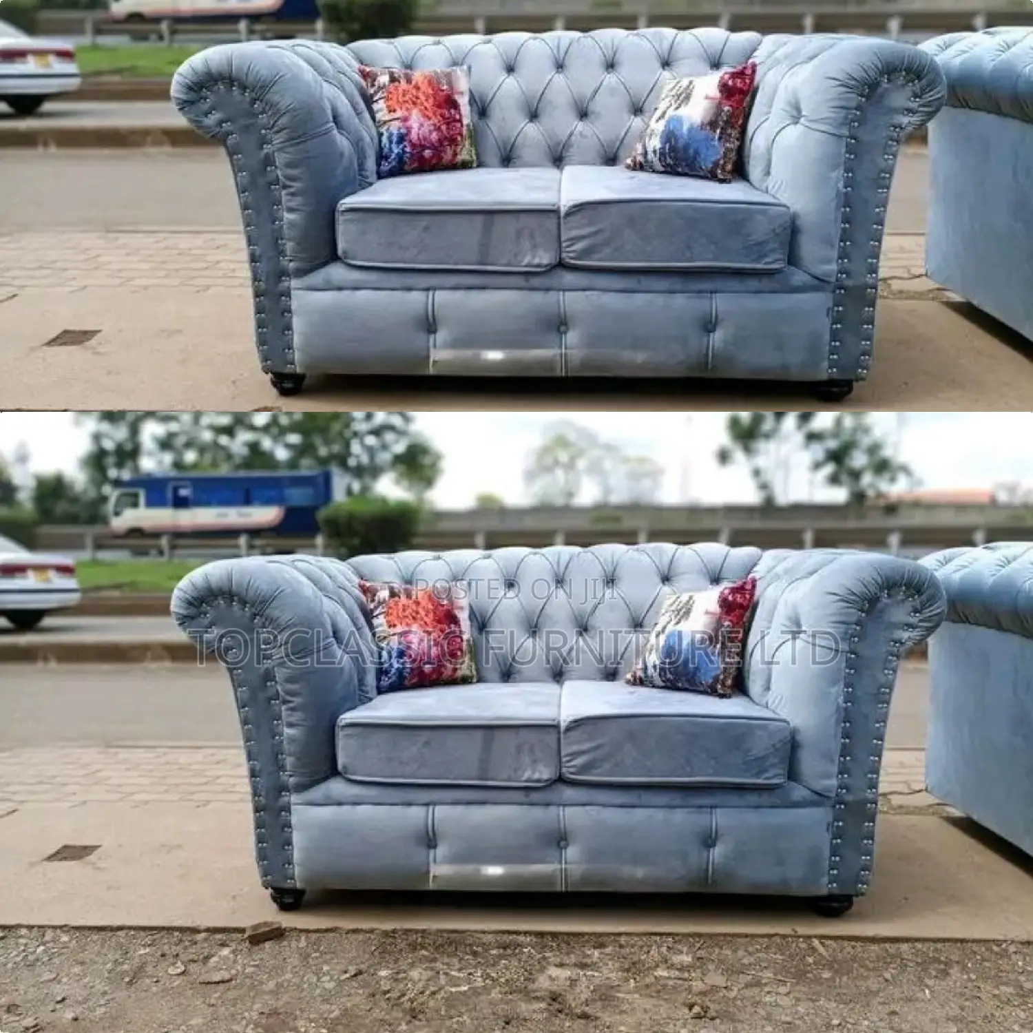 3-Seater Chester Sofas+Free Throw Pillows