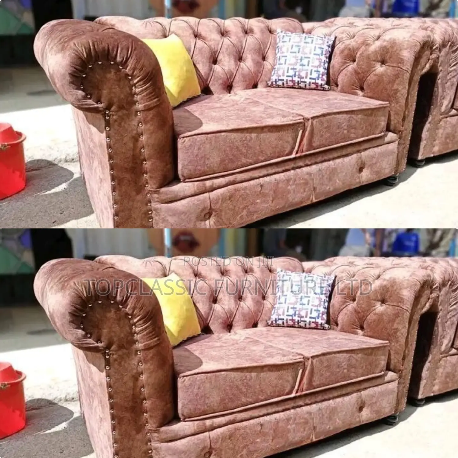 3-Seater Chester Sofas+Free Throw Pillows