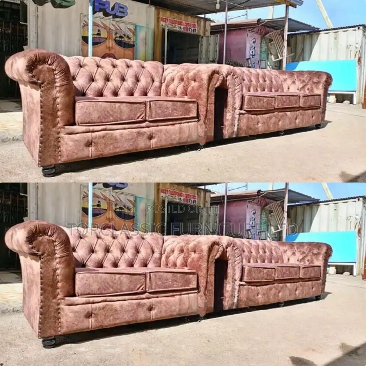3-Seater Chester Sofas+Free Throw Pillows