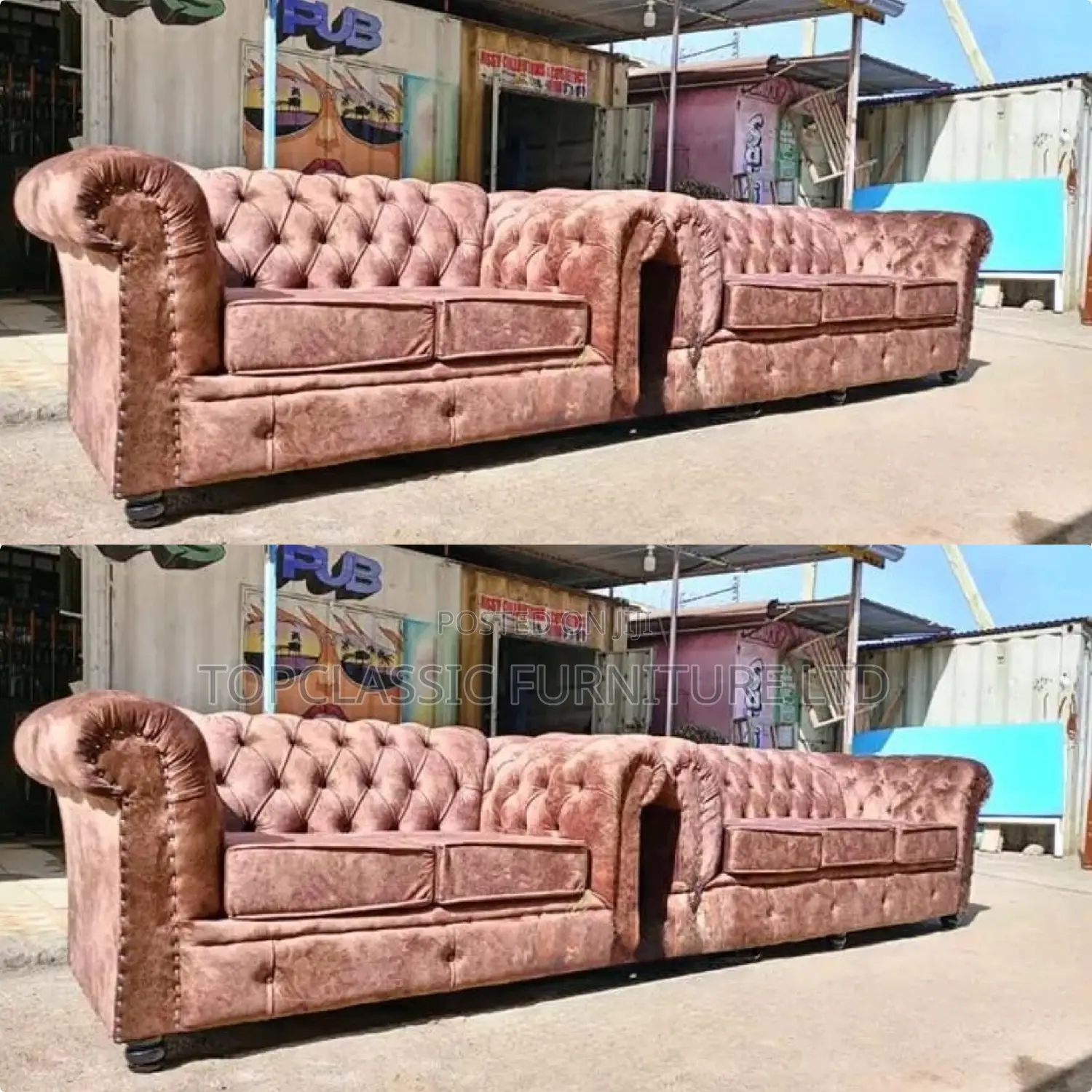 3-Seater Chester Sofas+Free Throw Pillows